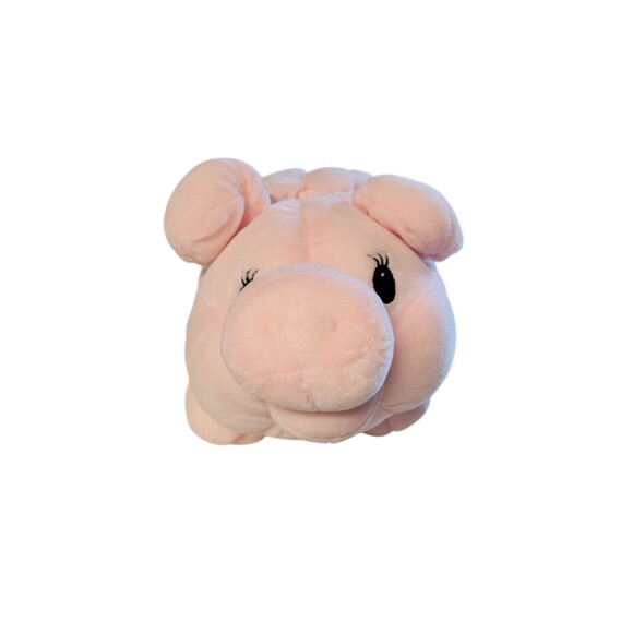 Vintage Commonwealth Puffy Pink Pig Quilted Stuffed Animal 16" Soft - Picture 2 of 6